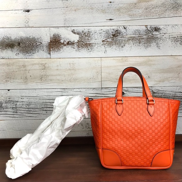 Gucci Orange Guccissima GG Logo Bree Crossbody Bag - Picture 3 of 15